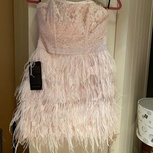 Scallop lace feather dress